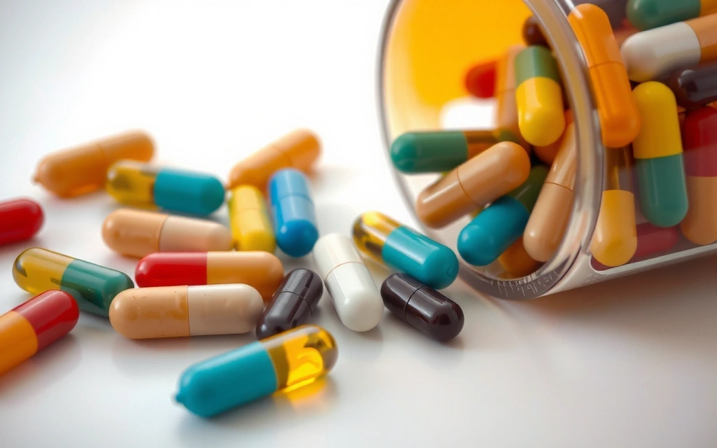 Różnorodne witaminy i minerały w tabletkach