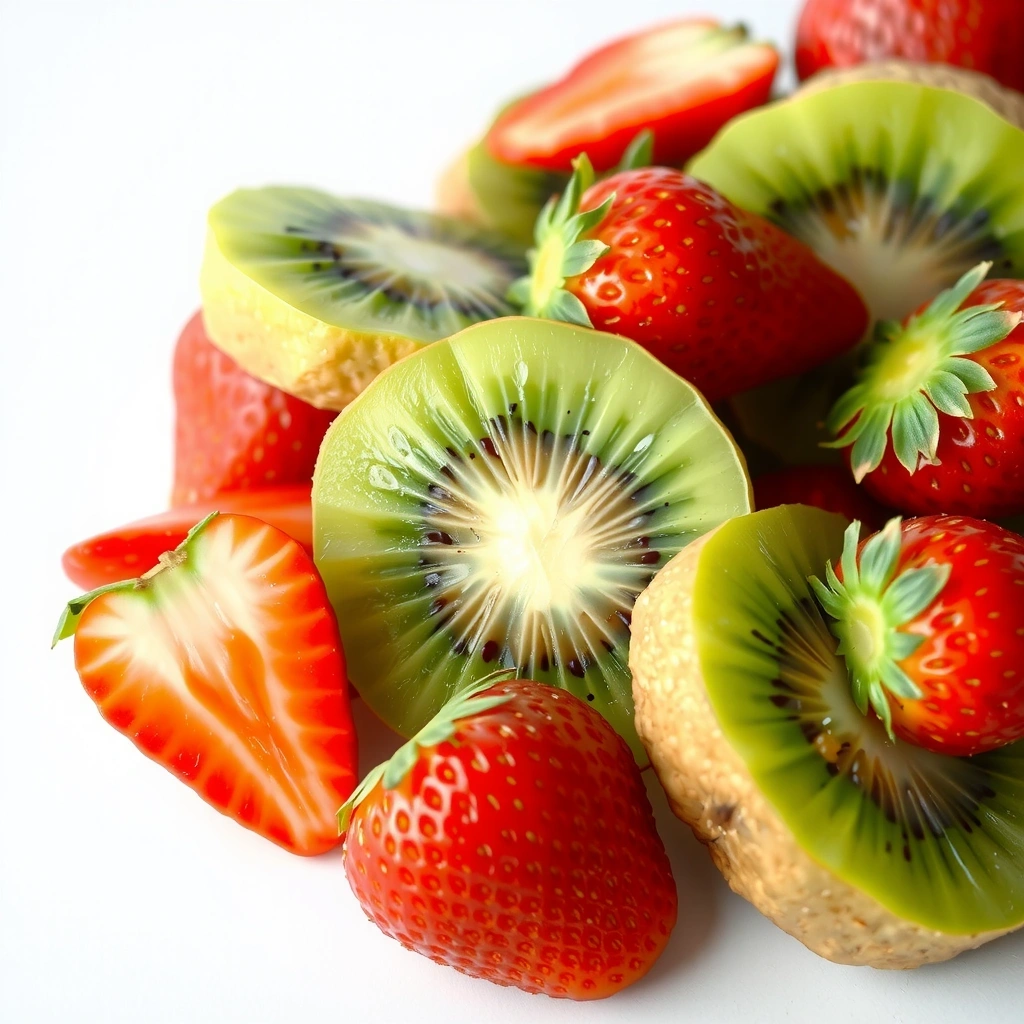 Soczyste truskawki i kiwi