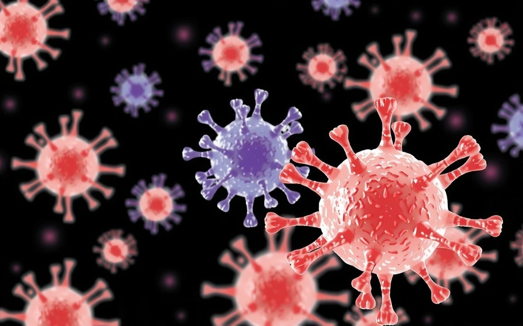 Schemat przedstawiający komórki odpornościowe i cząsteczki witaminy D wzmacniające układ odpornościowy